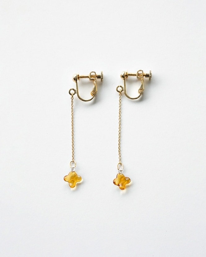 イヤリング キンモクセイ アンバー2